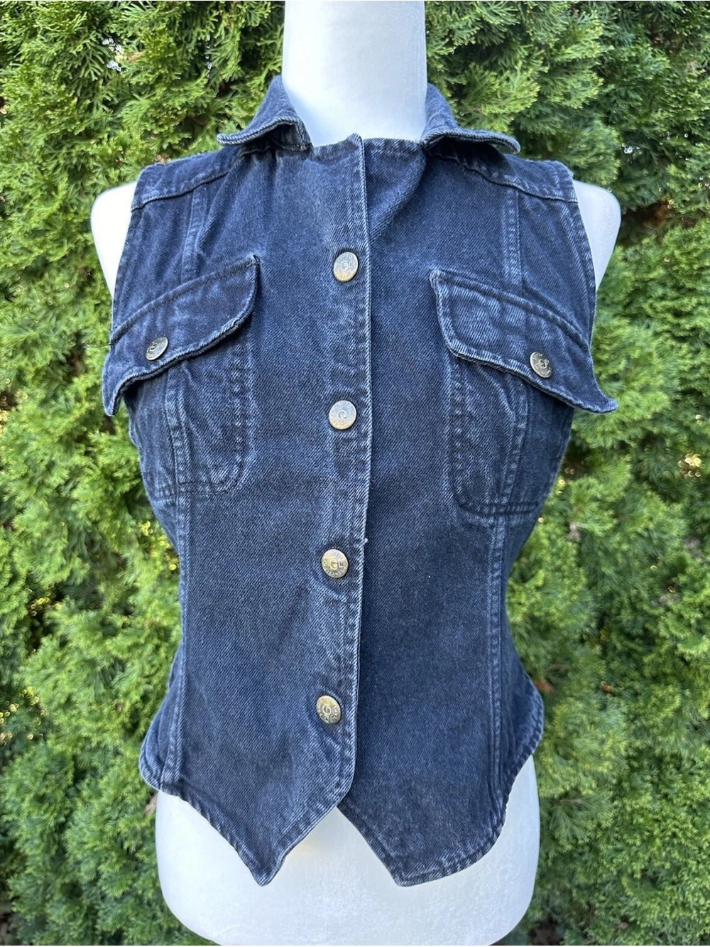 Romeo Gigli jeans dark denim vest